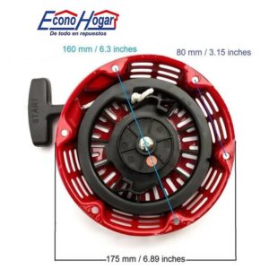 YOYO DE ARRANQUE 4 RUEDA HONDA GX160 T375 175mm
