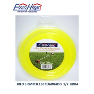 ROLLO HILO CUADRADO 0.130 3.3MM 1/2 LIBRA