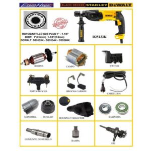 REPUESTOS ROTOMARTILLO D25133K