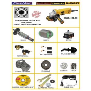 REPUESTOS FLEXIBLE DWE4120-B3 4-1/2"