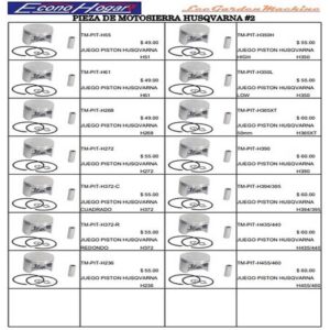 JUEGO DE PISTON MOTOSIERRA HUSQVARNA