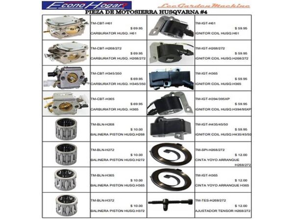 REPUESTOS MOTOSIERRA HUSQVARNA
