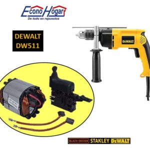 SWITCH CON CAMPO Y BROCHA CARBON TALADRO 1/2" DEWALT DW511 T2