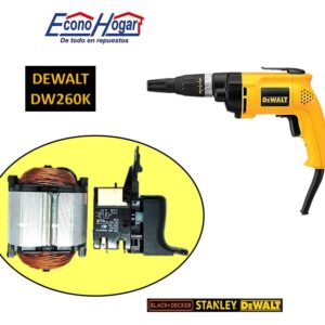 SWITCH CON CAMPO Y BROCHA CARBON ATORNILLADOR DEWALT DW260K T1