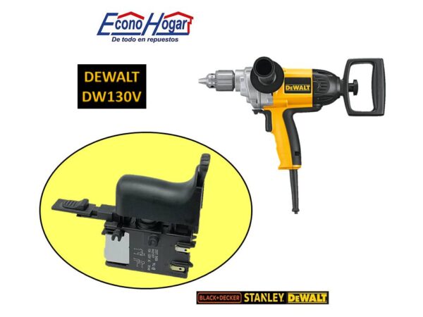 SWITCH TALADRO 1/2" DEWALT DW130V