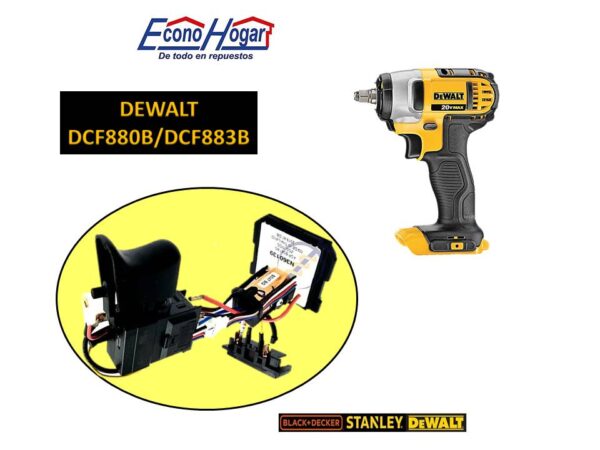 SWITCH LLAVE DE IMPACTO INALAMBRICO 3/8" DEWALT DCF880B
