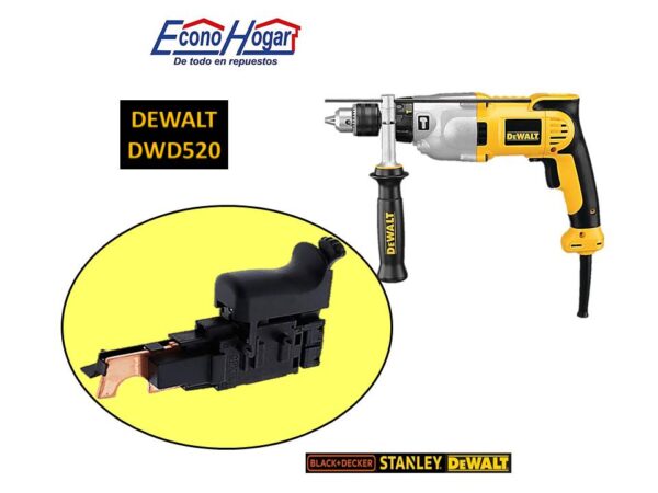 SWITCH TALADRO 1/2" DEWALT DWD520