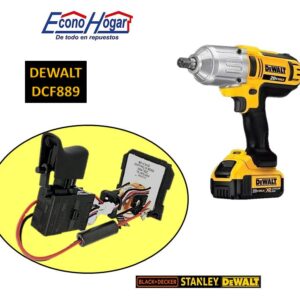 SWITCH CON MODULO LLAVE IMPACTO INALAMBRICO DEWALT DCF889 T2
