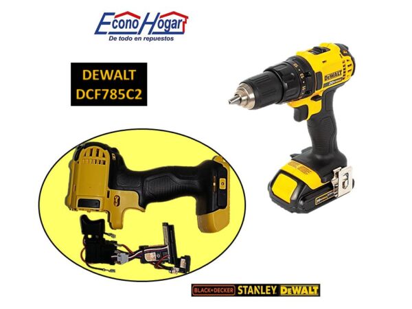 SWITCH CON MODULO TALADRO INALAMBRICO DEWALT DCD785C2