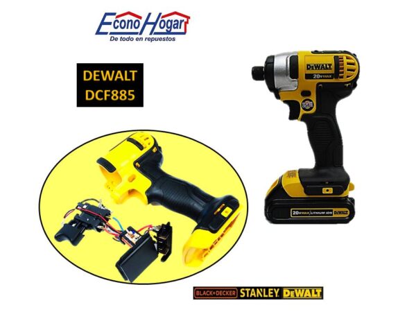 SWITCH LLAVE IMPACTO INALAMBRICO DEWALT DCF885