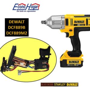 SWITCH LLAVE IMPACTO INALAMBRICO 1/2" DEWALT DCF889B