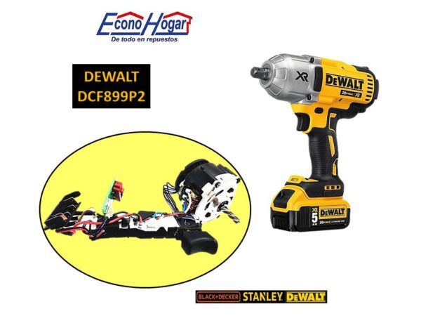 SWITCH CON MOTOR LLAVE IMPACTO INALAMBRICO DEWALT DCF899P2