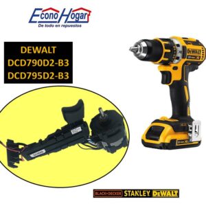 SWITCH CON MOTOR TALADRO INALAMBRICO DEWALT DCD790D2-B3