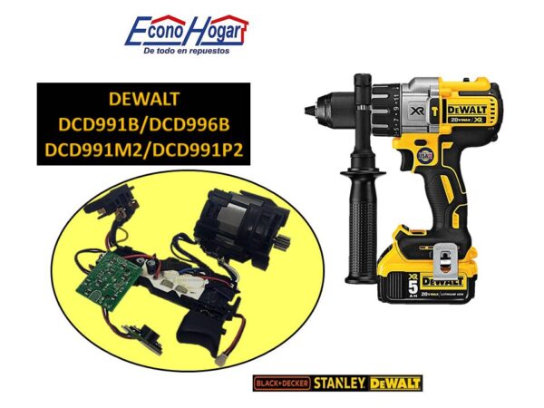 SWITCH CON MOTOR Y MODULO TALADRO INALAMBRICO DEWALT DCD991B
