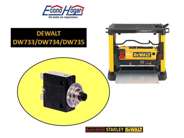 SWITCH BREAKER CIRCUITO CEPILLO CANTEADOR 12-1/2" 18AMP DEWALT DW733