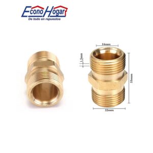 CONECTOR NIPPLER M22-1.5F X M22-1.5F MACHO