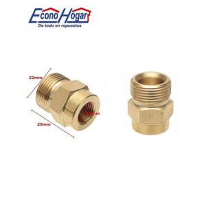 CONECTOR NIPPLER M22 X M14F HEMBRA