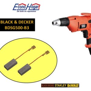 BROCHA CARBON ATORNILLADOR BLACK & DECKER 3/8" BDSG500-B3