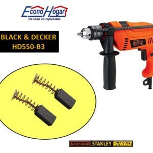 BROCHA CARBON TALADRO BLACK & DECKER 3/8" HD550-B3
