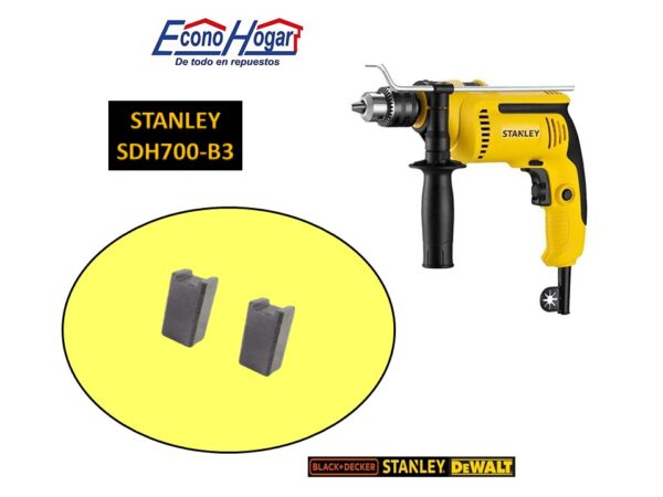 BROCHA CARBON TALADRO STANLEY PERCUTO 1/2" SDH700-B3