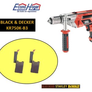 BROCHA CARBON TALADRO 1/2" BLACK & DECKER KR750K-B3