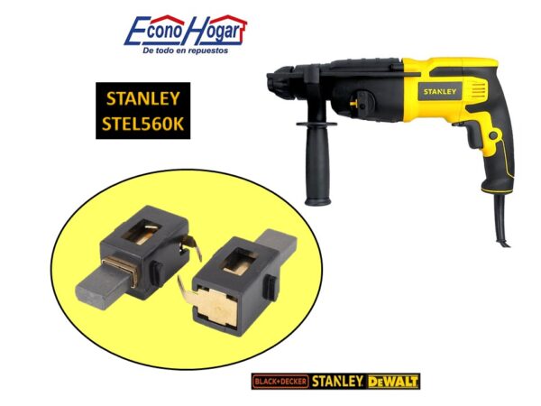 PORTA BROCHA CON BROCHA ROTOMARTILLO SDS PLUS 750W STANLEY STEL560K