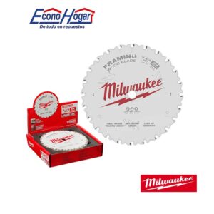 DISCO DE CORTE MADERA 7-1/4" 24T DIENTES MILWAUKEE PARA SIERRA CIRCULAR