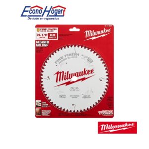 DISCO DE CORTE MADERA 8-1/4" 60T DIENTES CORTE FINO MILWAUKEE SIERRA CIRCULAR