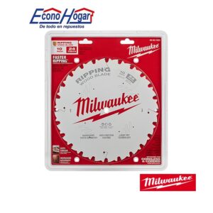 DISCO DE CORTE MADERA 10" 24T DIENTES MILWAUKEE SIERRA INGLETADOR