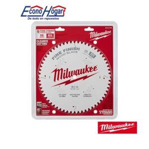 DISCO DE CORTE MADERA 10" 60T DIENTES CORTE FINO MILWAUKEE SIERRA INGLETADOR