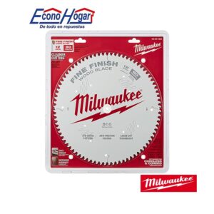 DISCO DE CORTE MADERA 12" 80T DIENTES CORTE FINO MILWAUKEE SIERRA INGLETADOR