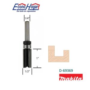 BROCA (FRESADORA) DE ROUTER PARA ENRASAR CON ROL 2 FILOS 1/4" X 1/2" X 2-5/8" MAKITA