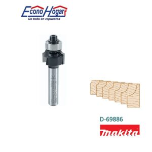 BROCA (FRESADORA) DE ROUTER TIPO U CON BALERO 1/4" X 5/8" X 1-15/16" MAKITA