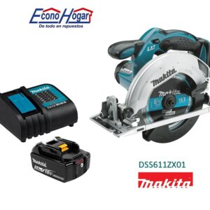JUEGO DE SIERRA CIRCULAR INALAMBRICO 6-1/2" 18V LXT DSS611Z + BATERIA BL1830 3AMP + CARGADOR DC18SD