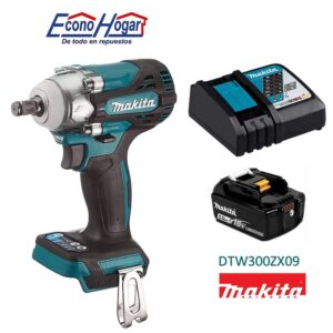 JUEGO DE LLAVE IMPACTO INALAMBRICO 1/2" 18V LXT DTW300Z + BATERIA BL1850 5AMP + CARGADOR DC18RC