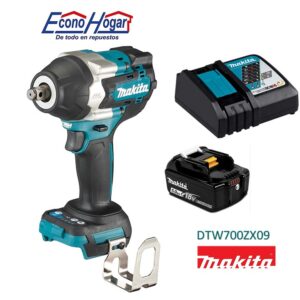 JUEGO DE LLAVE IMPACTO INALAMBRICO 1/2" 18V LXT DTW700Z + BATERIA BL1850 5AMP + CARGADOR DC18RC