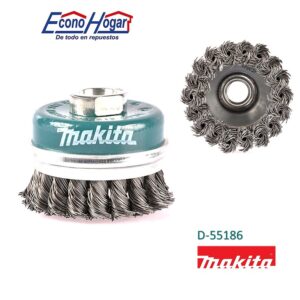 CEPILLO DE COPA ALAMBRE TRENZADO 2-1/2" X 5/8" MAKITA