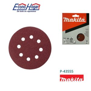 HOJA DE LIJA REDONDO 5" 125mm G80 10PZ MAKITA