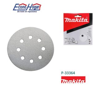 HOJA DE LIJA REDONDO 5" 125mm G80 10PZ ESPECIAL PINTURA MAKITA