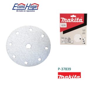 HOJA DE LIJA REDONDO 6" 150mm G40 10PZ ESPECIAL PINTURA MAKITA