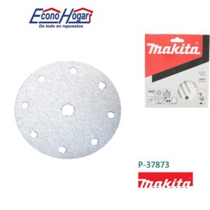 HOJA DE LIJA REDONDO 6" 150mm G120 10PZ ESPECIAL PINTURA MAKITA