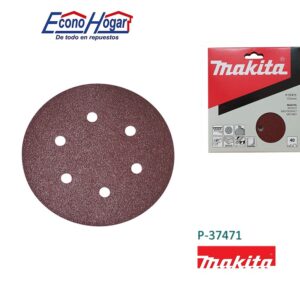 HOJA DE LIJA REDONDO 6" 150mm G40 10PZ ESPECIAL PINTURA MAKITA