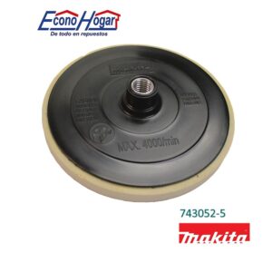 ALMOHADILLA DE RESPALDO DE GOMA 7" USO DE PULIDORA 9227CB MAKITA