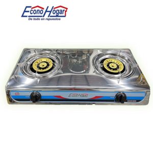 ESTUFA ENCENDIDA AUTOMATICA 2 FOGON CON QUEMADOR BRONCE