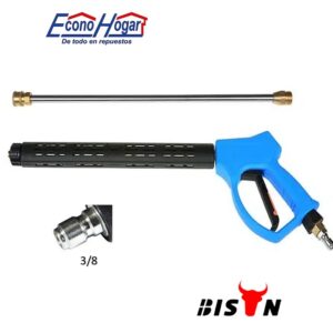 PISTOLA CON LANZA HIDROLAVADORA 4000PSI 350BAR ACOPLE RAPIDO 3/8" AZUL