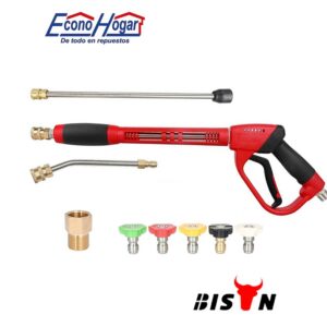 PISTOLA HIDROLAVADORA CON ACCESORIOS 4000PSI ACOPLE RAPIDO 3/8"