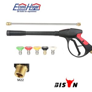 PISTOLA HIDROLAVADORA CON ACCESORIOS 4000PSI ROSCA M22-14