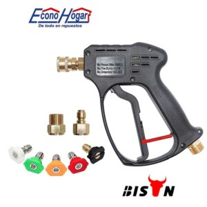 PISTOLA HIDROLAVADORA CON ACCESORIOS 5000PSI ROSCA M22-14