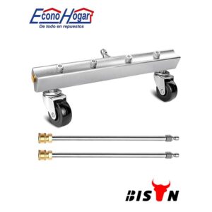 ESCOBA 16" 4 SALIDA DE AGUA CON 2 VARILLA EXTENSION PARA HIDROLAVADOR 4000PSI