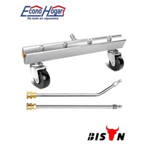 ESCOBA 16" 4 SALIDA DE AGUA CON 2 VARILLA EXTENSION PARA HIDROLAVADOR 4000PSI